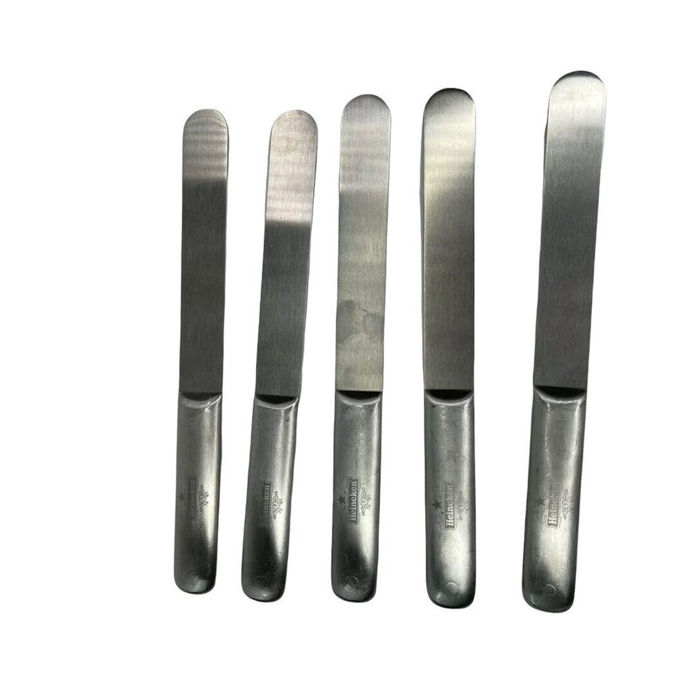 Heineken Skimmer Beer Modern Metal Set Of 5 Stainlessteel Skimmers